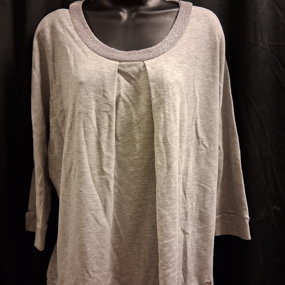 Melissa McCarthy Seven7 Gray Tunic Top